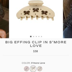 Emi Jay Big Effing Clip in S'more Love - Cream and Brown